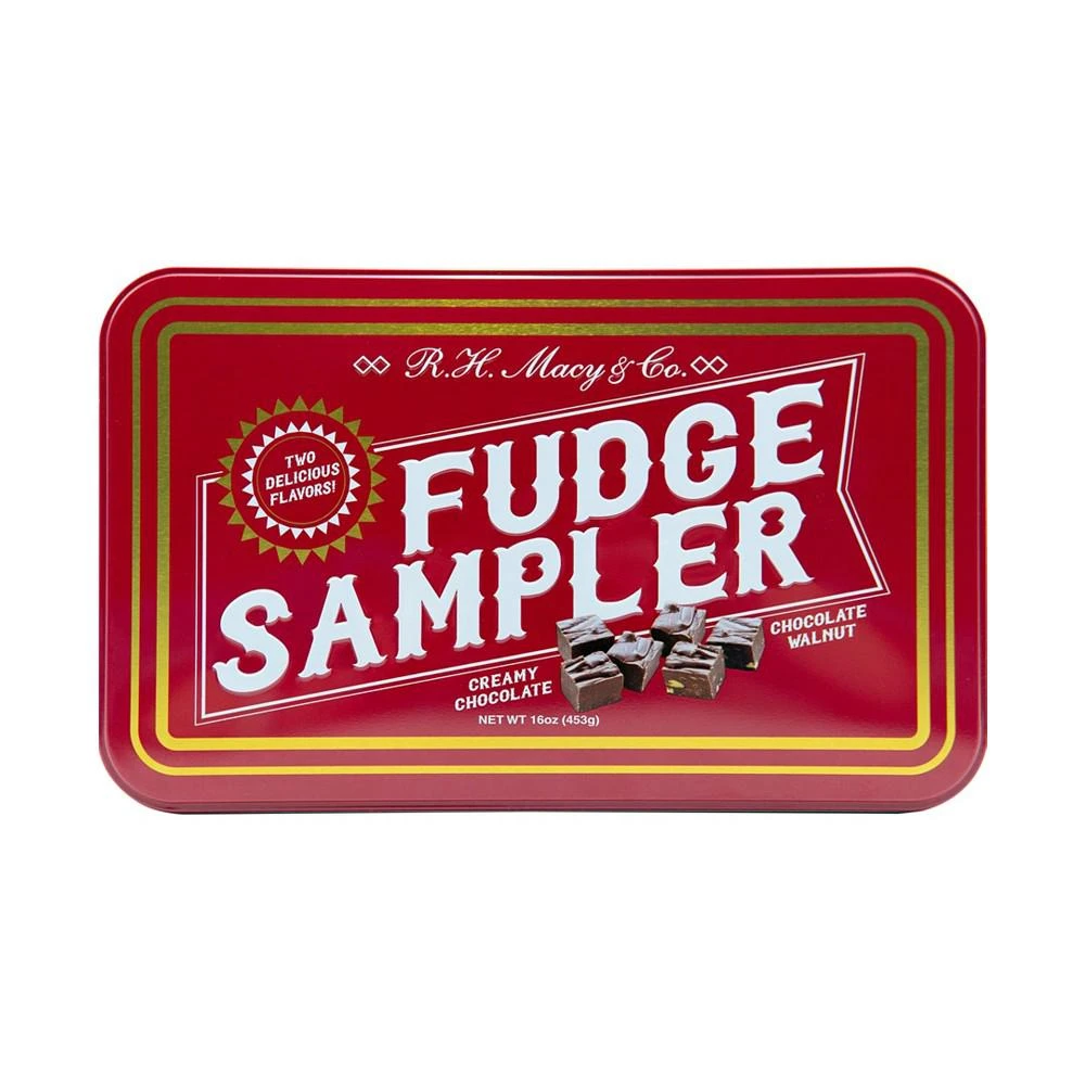 商品R.H. Macy & Co.|Vintage Fudge Sampler Tin, Chocolate and Chocolate Walnut Fudge, 16 oz,价格¥150,第1张图片