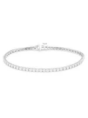 商品Saks Fifth Avenue|14K White Gold & Diamond Tennis Bracelet,价格¥21926,第1张图片