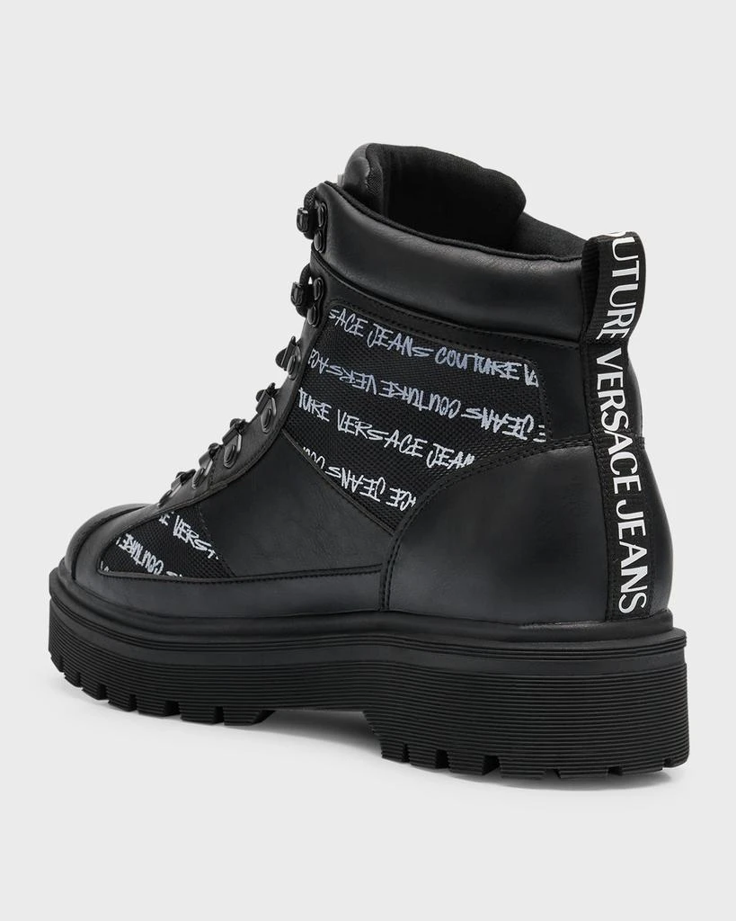 商品Versace|Men's Syrius Allover Logo Combat Boots,价格¥3256,第5张图片详细描述