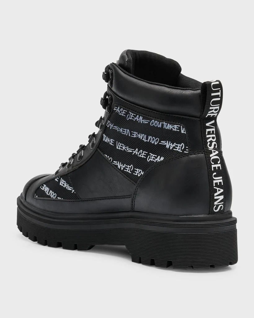 商品Versace|Men's Syrius Allover Logo Combat Boots,价格¥3123,第5张图片详细描述