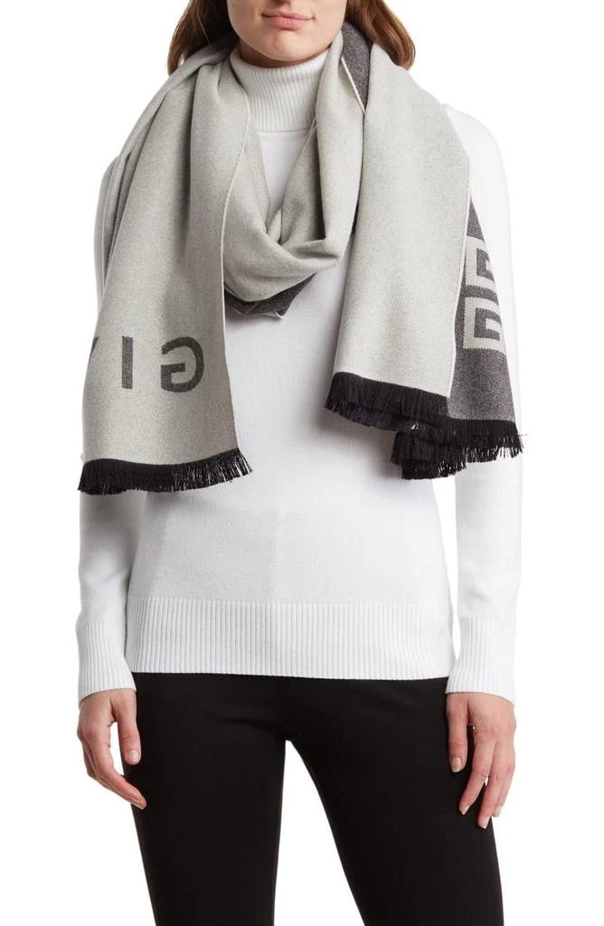 商品Givenchy|Logo Jacquard Wool & Cashmere Scarf,价格¥2386,第1张图片