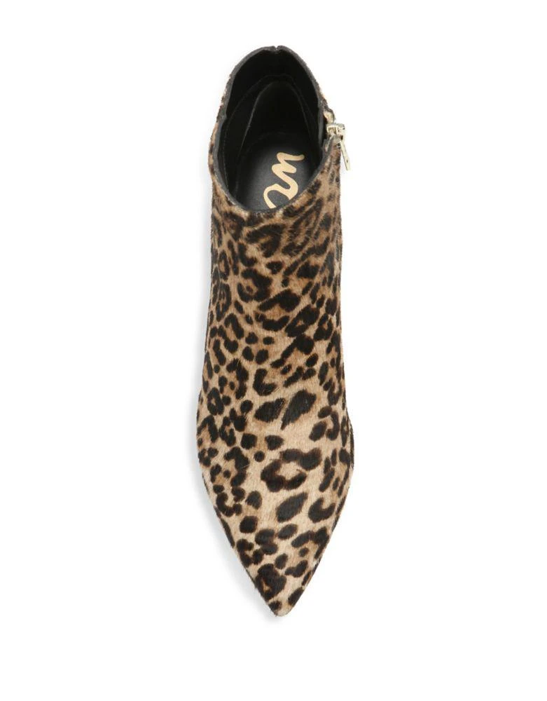 商品Sam Edelman|Kinzey Leopard-Print Calf-Hair Kitten Heel Booties,价格¥454,第4张图片详细描述