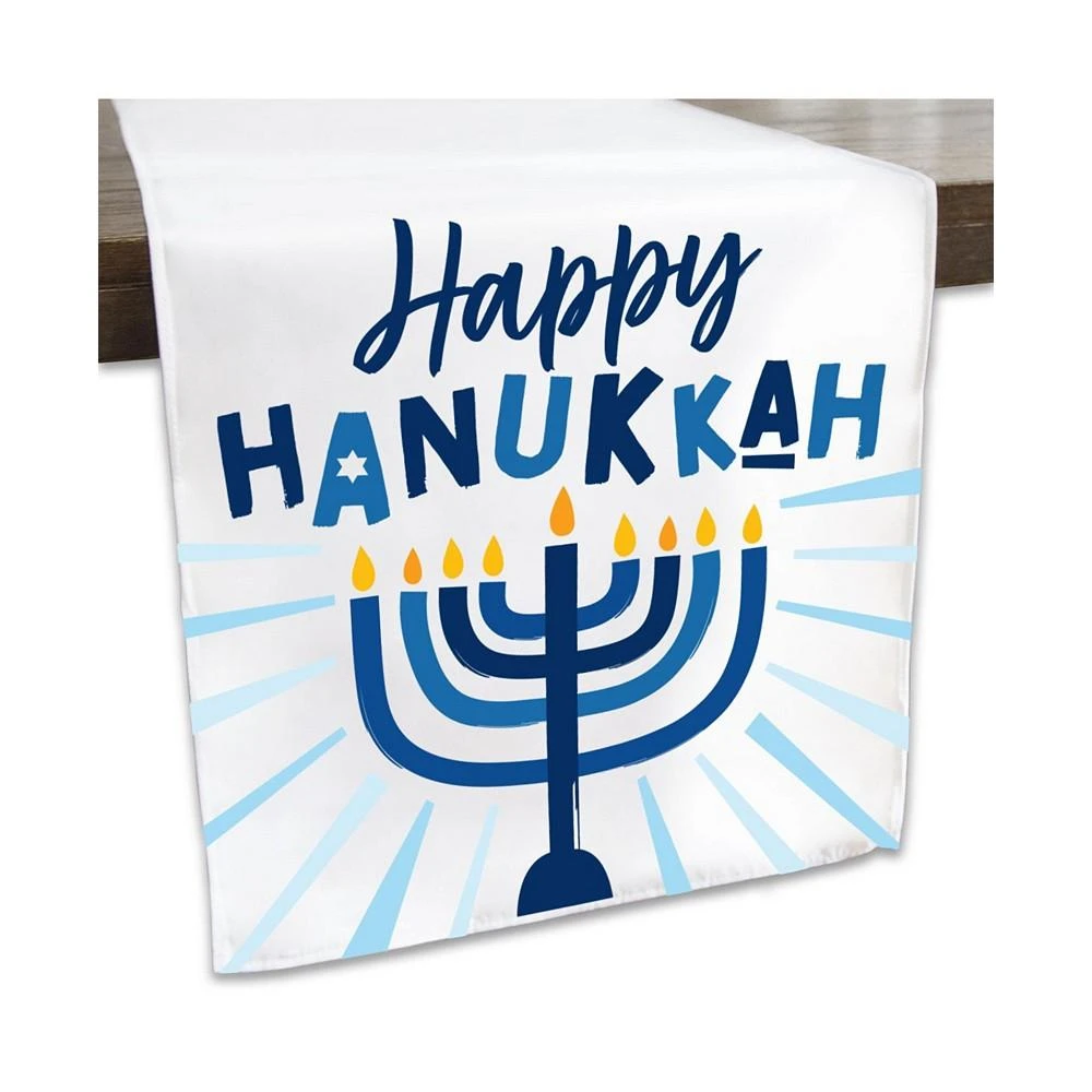 商品Big Dot of Happiness|Hanukkah Menorah - Chanukah Holiday Party Dining Tabletop Decor - Cloth Table Runner - 13 x 70 inches,价格¥201,第1张图片