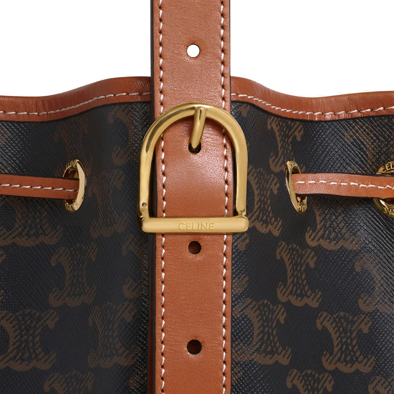 CELINE/赛琳 经典款 TRIOMPHE帆布小号抽绳水桶包单肩包  商品