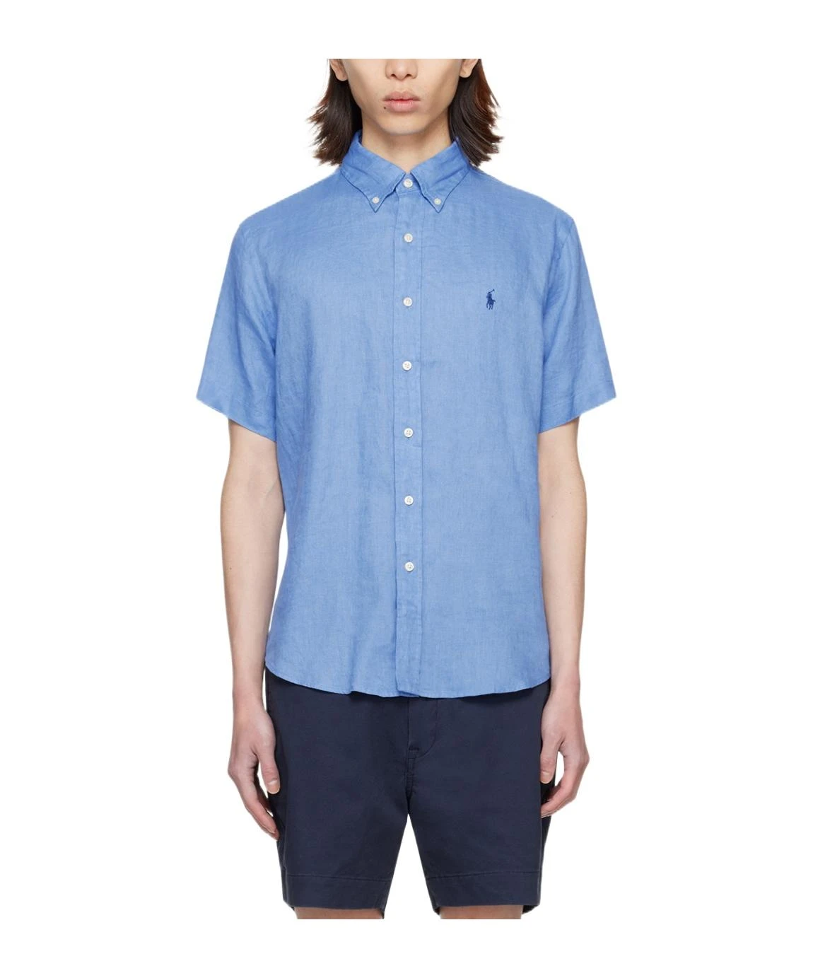 商品【商品预售7天】 Ralph Lauren|Ralph Lauren 男士衬衫 710791757021 蓝色,价格¥1124,第1张图片