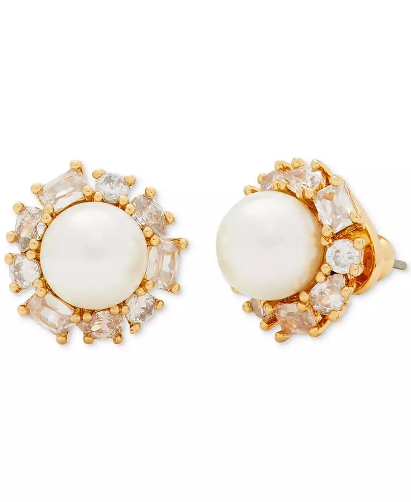 商品Kate Spade|Gold-Tone Candy Shop Imitation Pearl Halo Stud Earrings,价格¥325,第1张图片