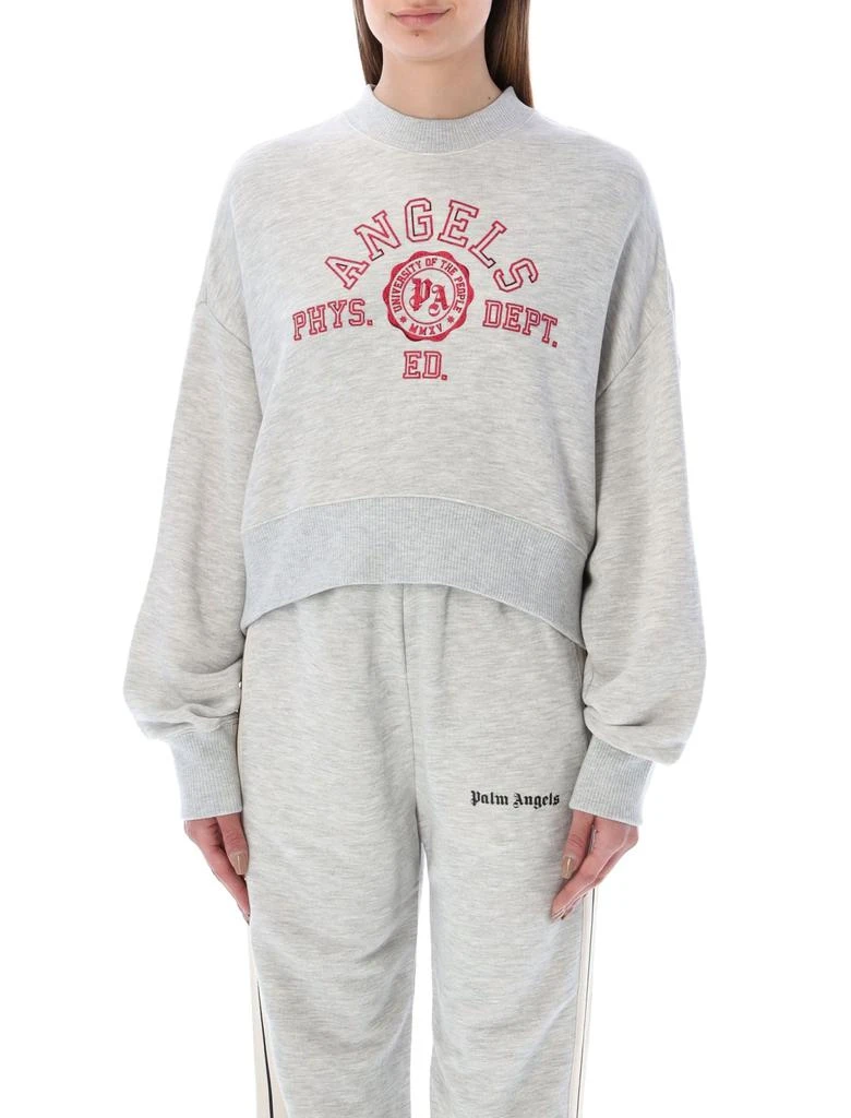 商品Palm Angels|Palm Angels College Cropped Sweatshirt,价格¥2310,第1张图片