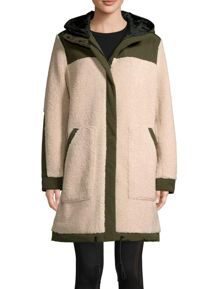 商品ASKYA|Faux Fur Colorblock Teddy Coat,价格¥312,第1张图片