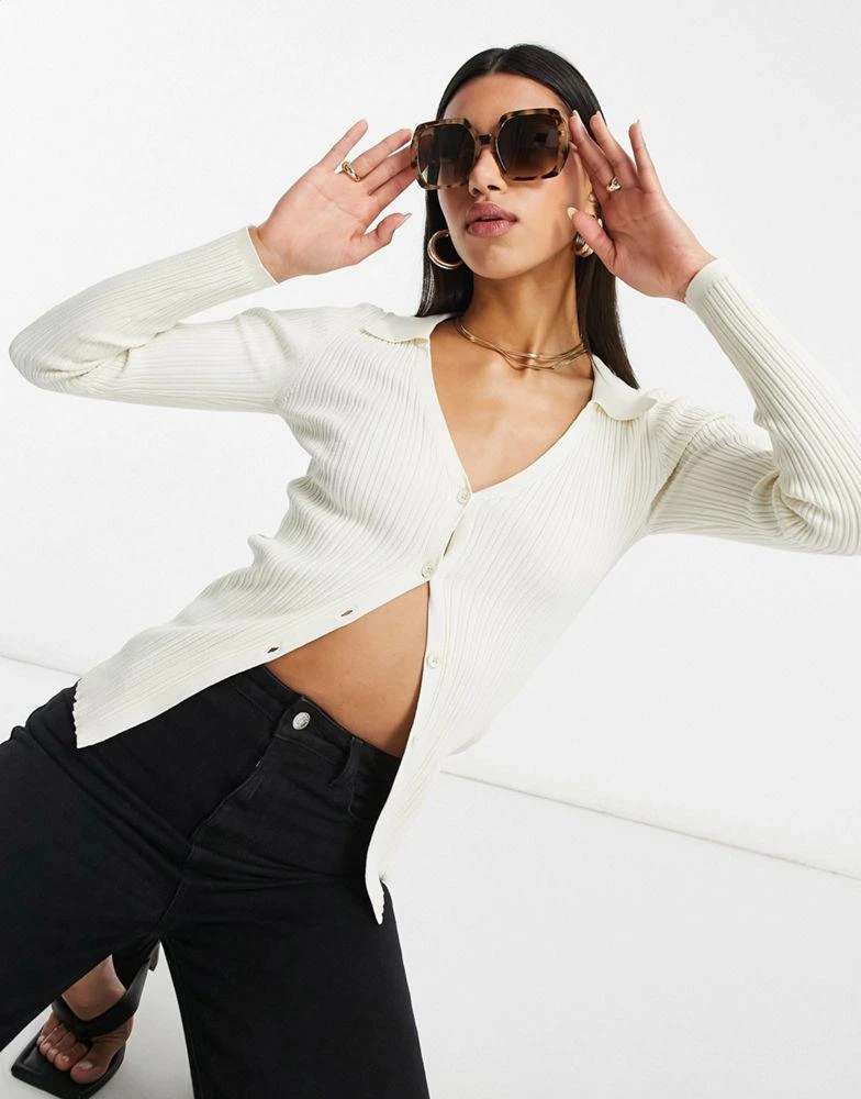 商品ASOS|ASOS DESIGN frame oversized 70s sunglasses in milky tort,价格¥130,第2张图片详细描述