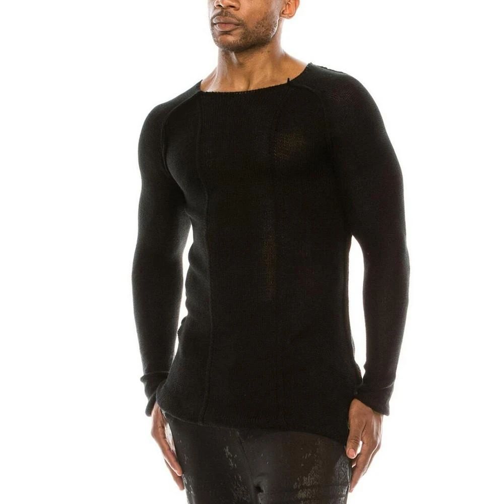 商品RON TOMSON|Men's Modern Mesh Stretchy Slim-Fit Sweater,价格¥1113,第2张图片详细描述