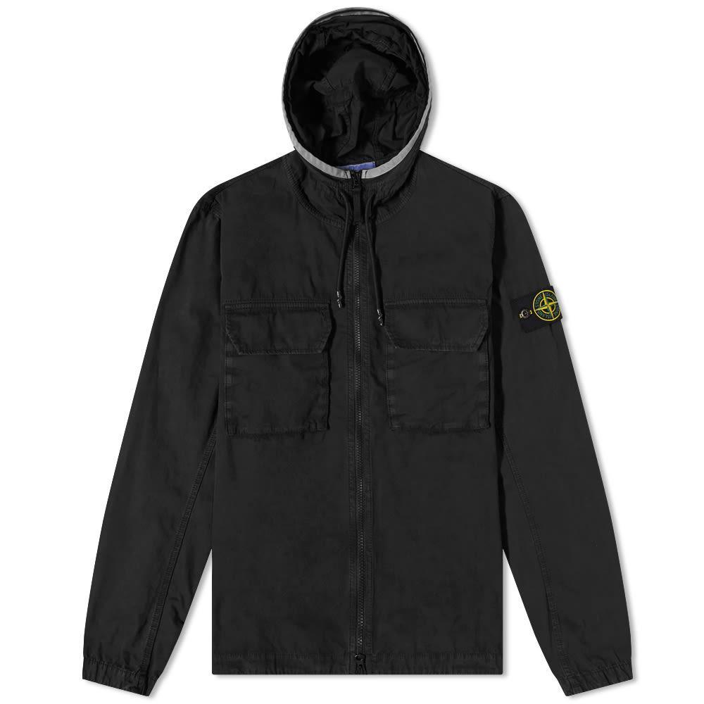 商品Stone Island|Stone Island Garment Dyed Hooded Shirt Jacket,价格¥2602,第1张图片