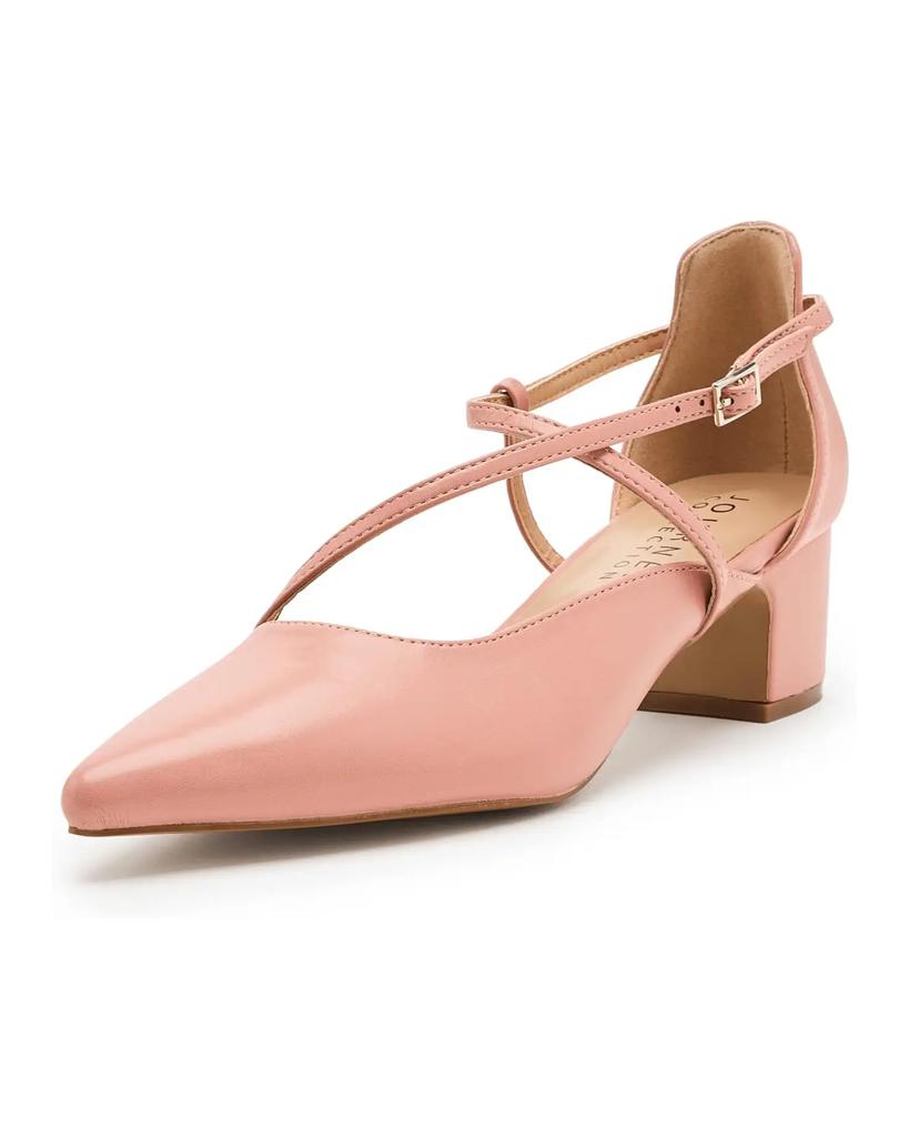 Galvinn Damen-Pumps mit Riemchen, spitzer Zehenpartie und Blockabsatz image 2