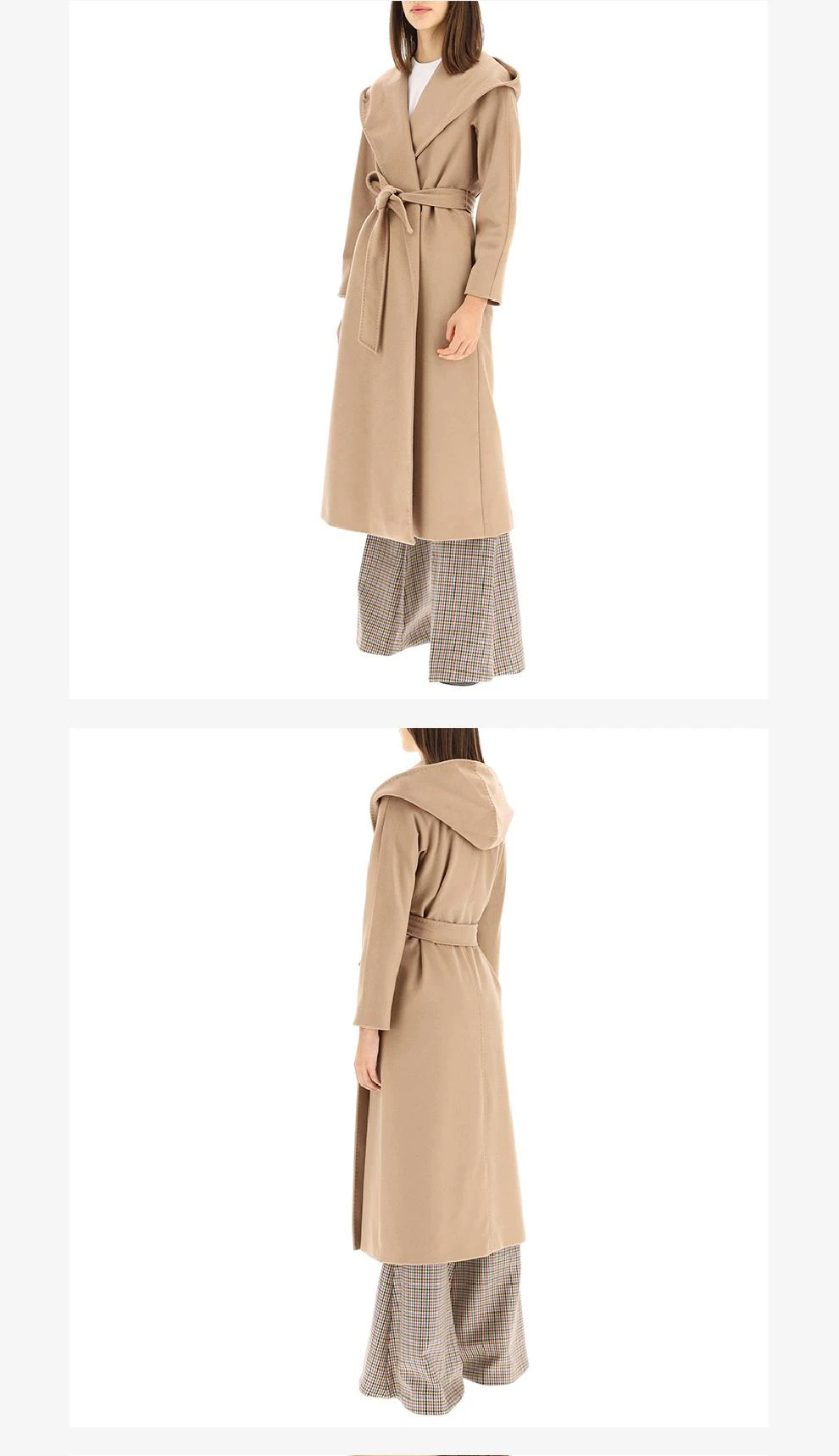 商品Max Mara|VENACO 驼色系腰连帽大衣【香港仓极速发货】,价格¥5431,第5张图片详细描述