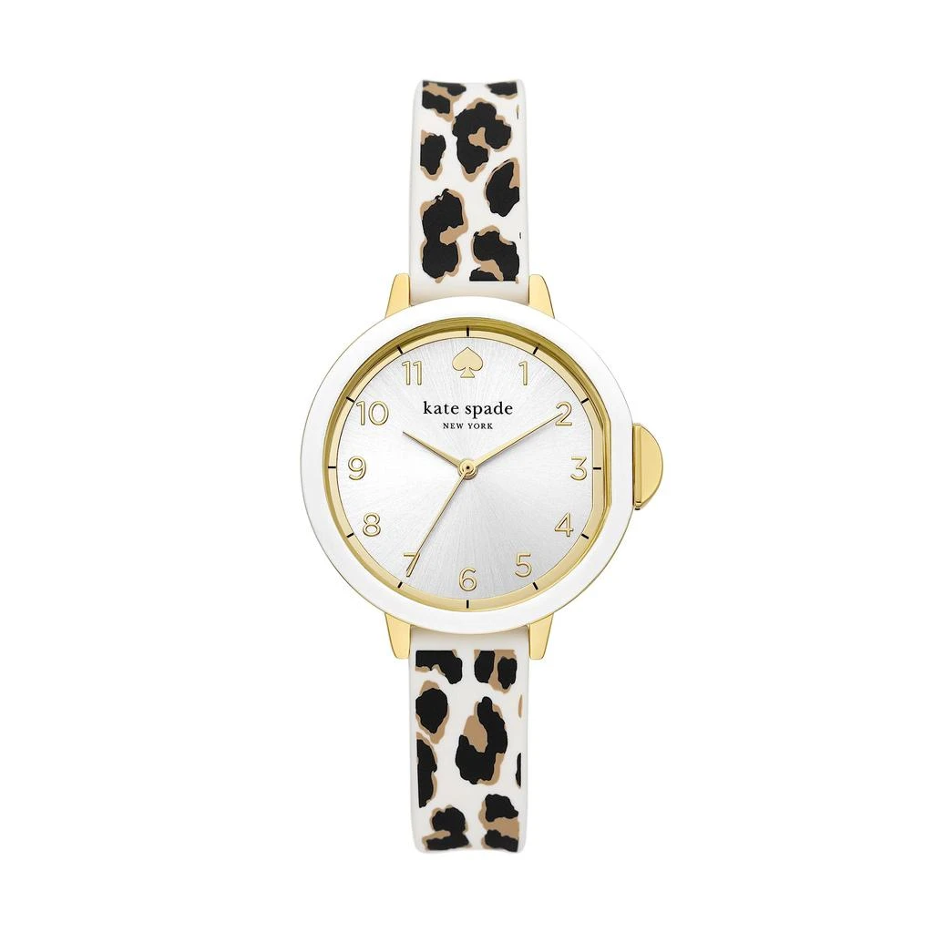 商品Kate Spade|Park Row Three-Hand Leopard Silicone Watch - KSW1811,价格¥888,第1张图片