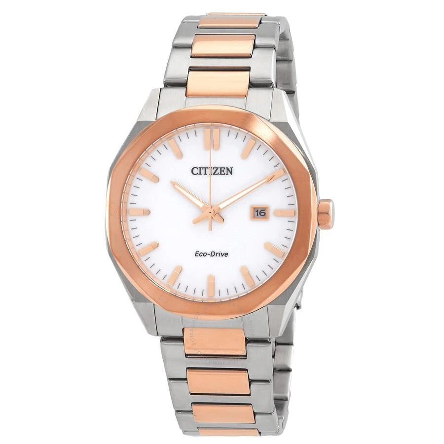 商品Citizen|Eco-Drive White Dial Two-Tone Men's Watch BM7606-84A,价格¥1056,第1张图片