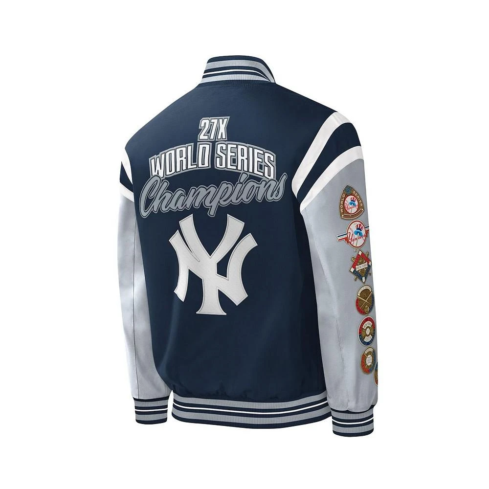 商品G-III Sports by Carl Banks|Men's Navy New York Yankees Title Holder Full-Snap Varsity Jacket,价格¥1120,第3张图片详细描述