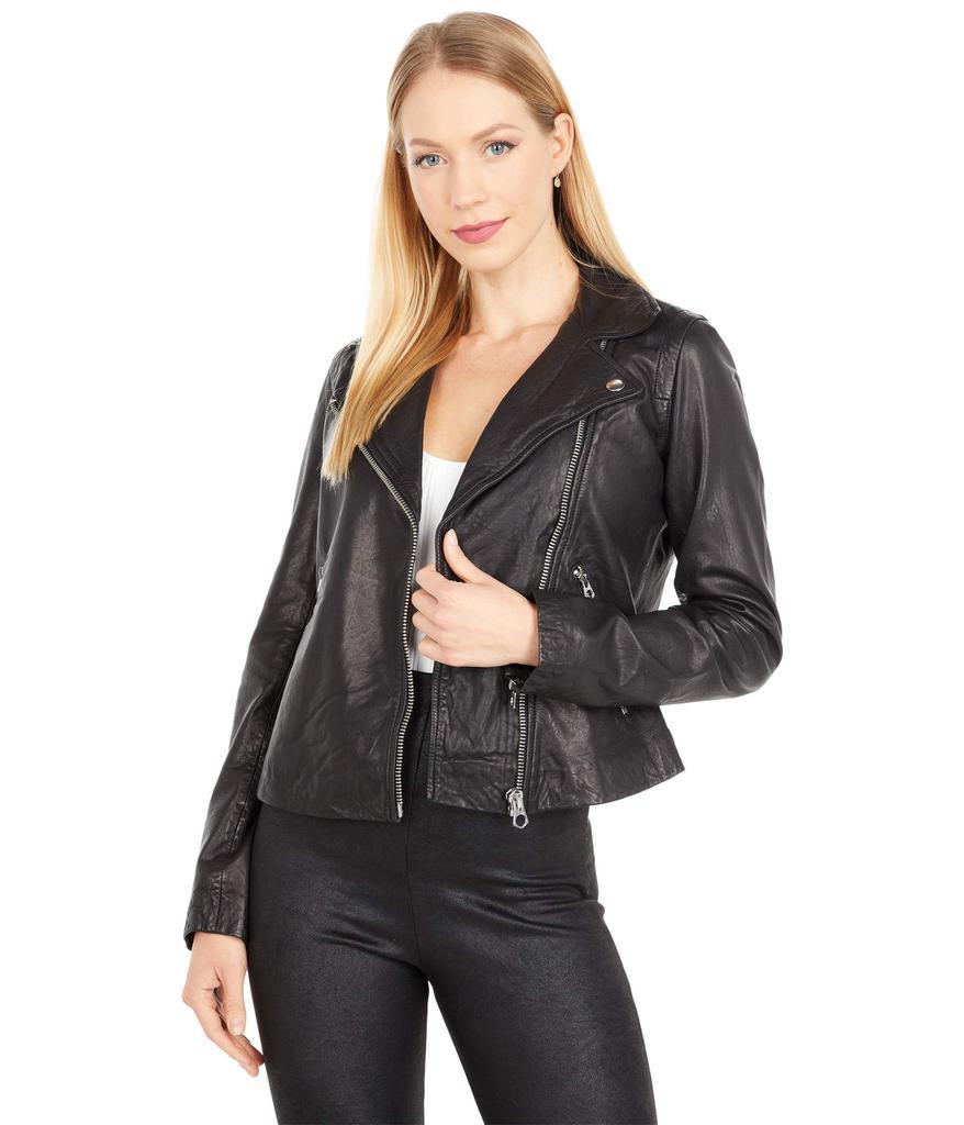 商品Madewell|Washed Leather Motorcycle Jacket,价格¥3472,第1张图片