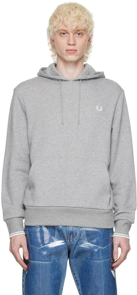 商品Fred Perry|Gray Tipped Hoodie,价格¥834,第1张图片