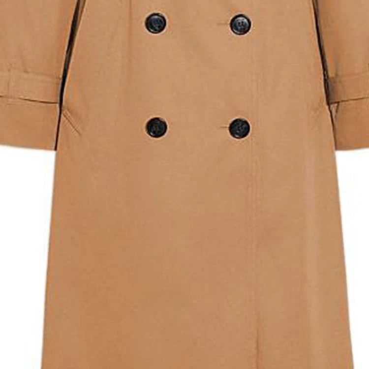 商品[国内直发] Coach|蔻驰 SS23 纯色双排扣中长款风衣 女款,价格¥3501,第6张图片详细描述