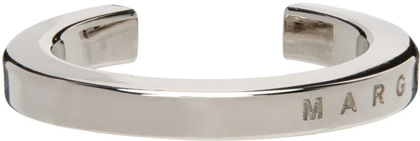 商品MAISON MARGIELA|Silver Logo Cuff Ring,价格¥534,第1张图片