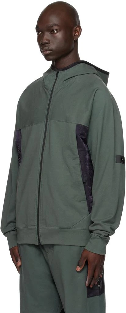 商品Y-3|Green & Black Paneled Hoodie,价格¥877,第4张图片详细描述