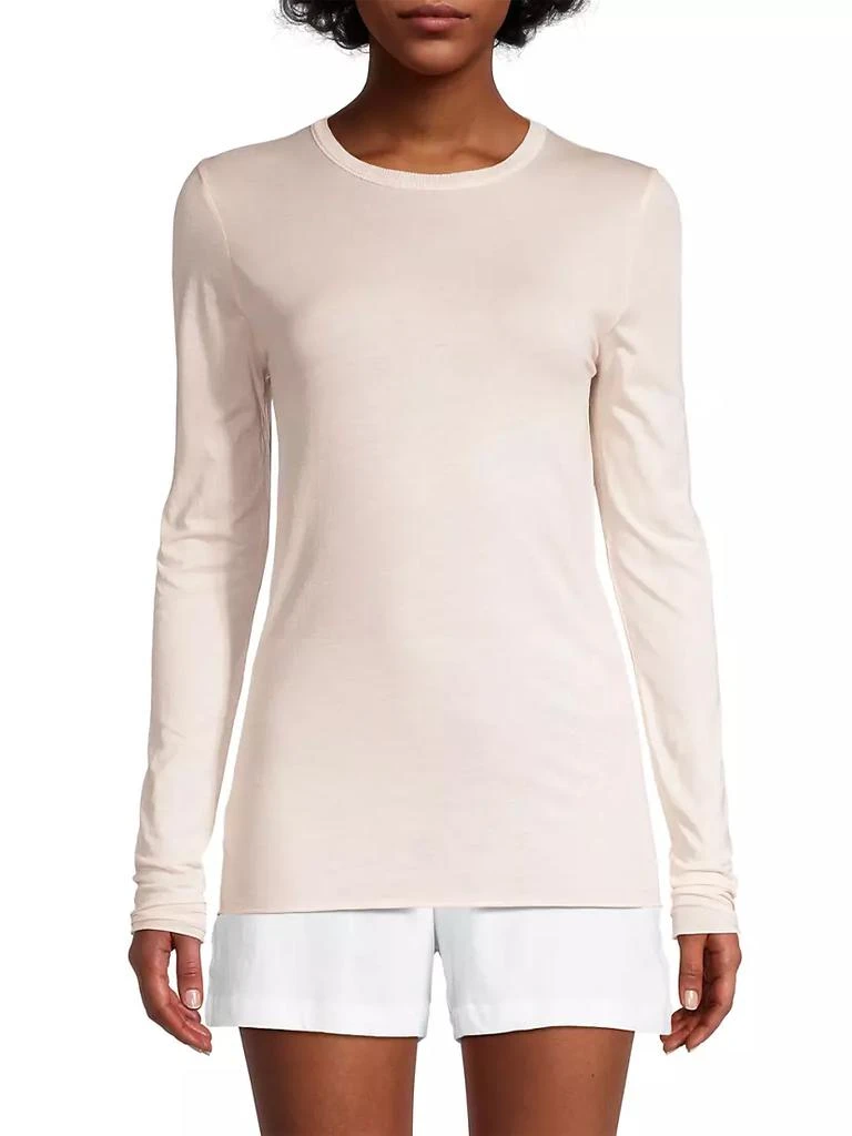 商品Skin|Cotton Long-Sleeve Top,价格¥298,第3张图片详细描述