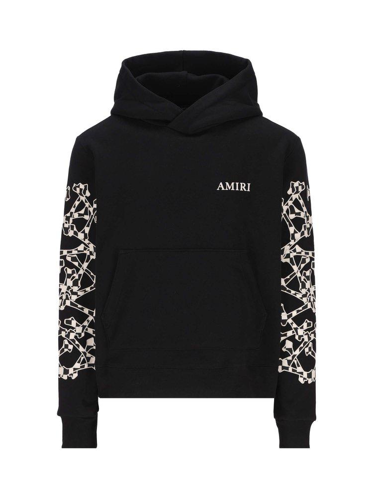 Amiri Logo-Printed Bones Hoodie商品第1张图片规格展示