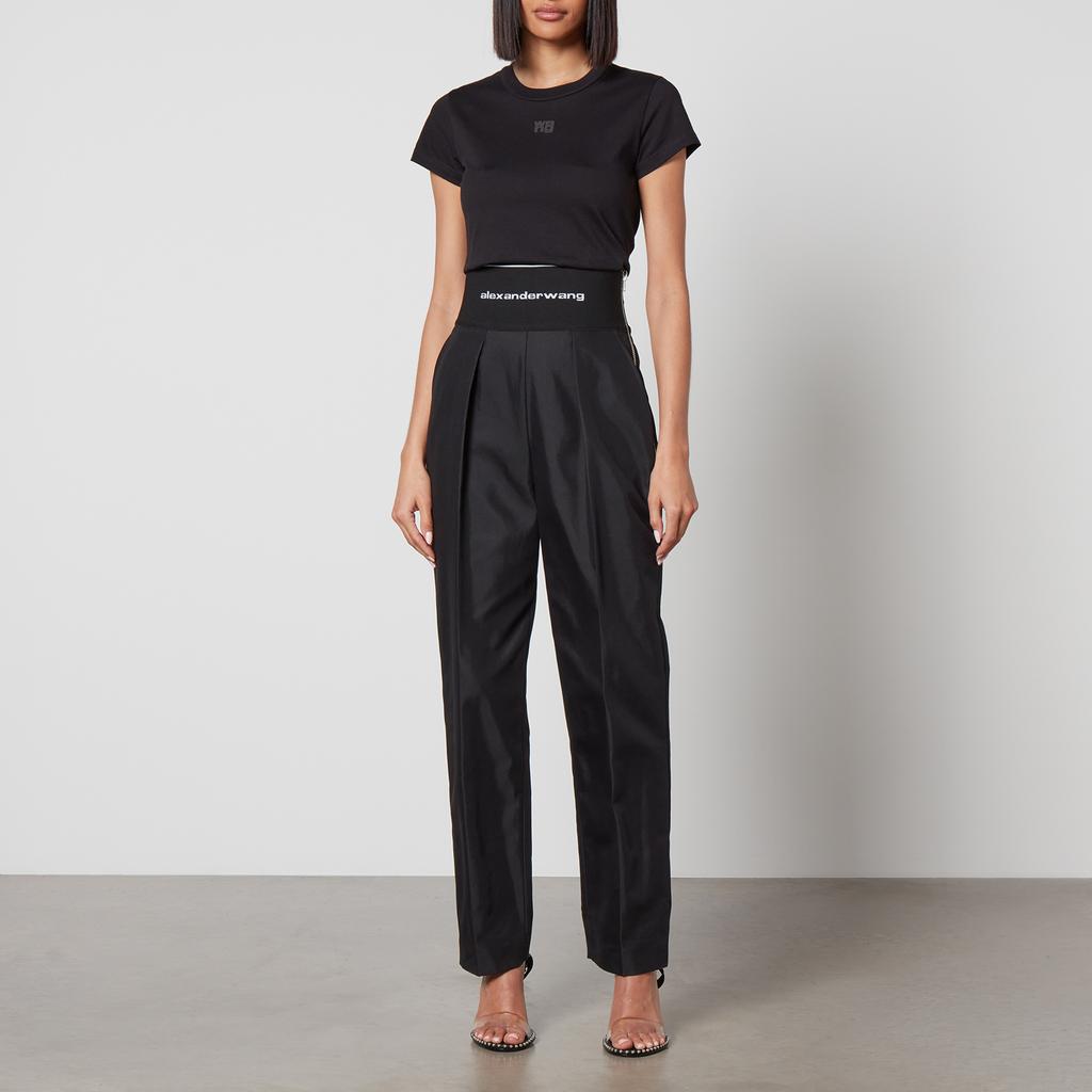 Tシャツ・カットソー UMA WANG Woman T-Shirt Black UK7180 UW90 T By Alexander Wang - Distressed Logo Cotton T-shirt | HBX