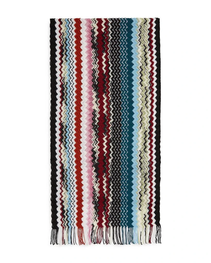 商品Missoni|Striped Fringe Wool Scarf,价格¥1258,第1张图片详细描述