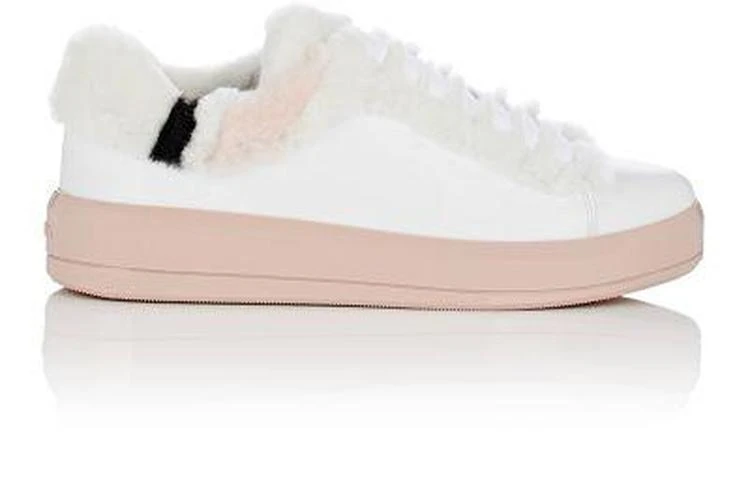 商品Prada|Shearling-Trimmed Leather Sneakers,价格¥5131,第1张图片