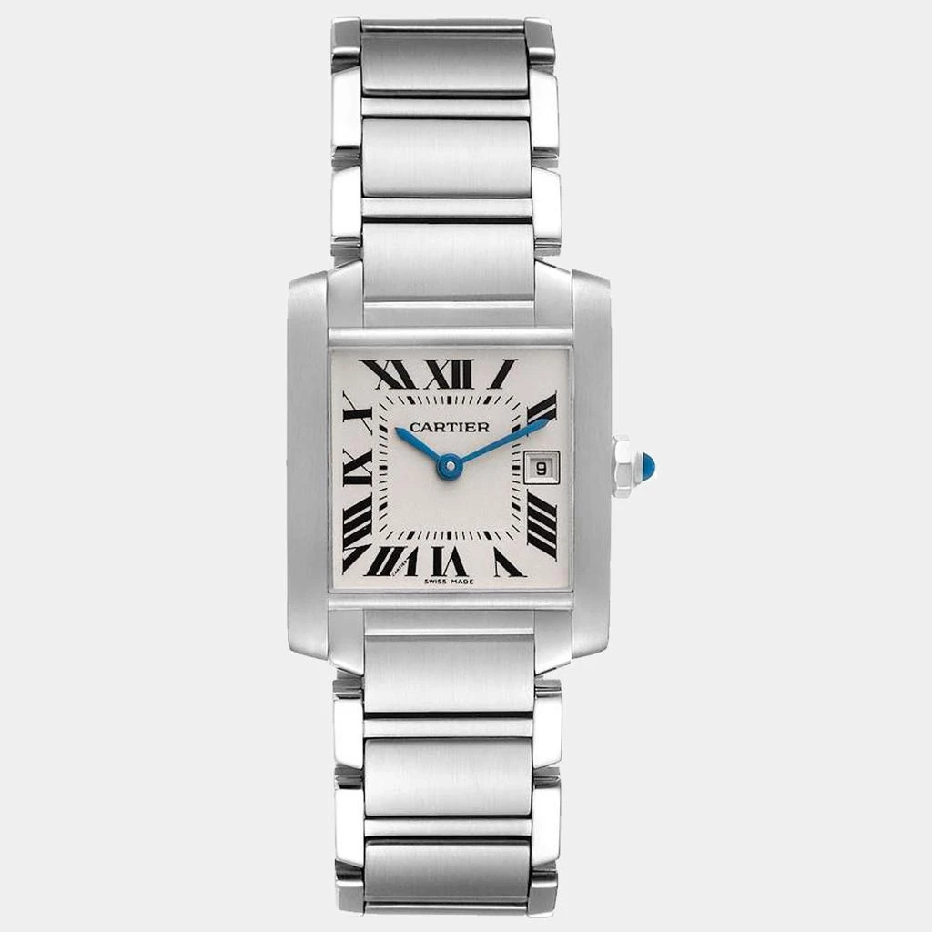 商品[二手商品] Cartier|Cartier Tank Francaise Midsize Silver Dial Steel Ladies Watch W51011Q3 25.0 X 30.0 mm,价格¥30119,第1张图片