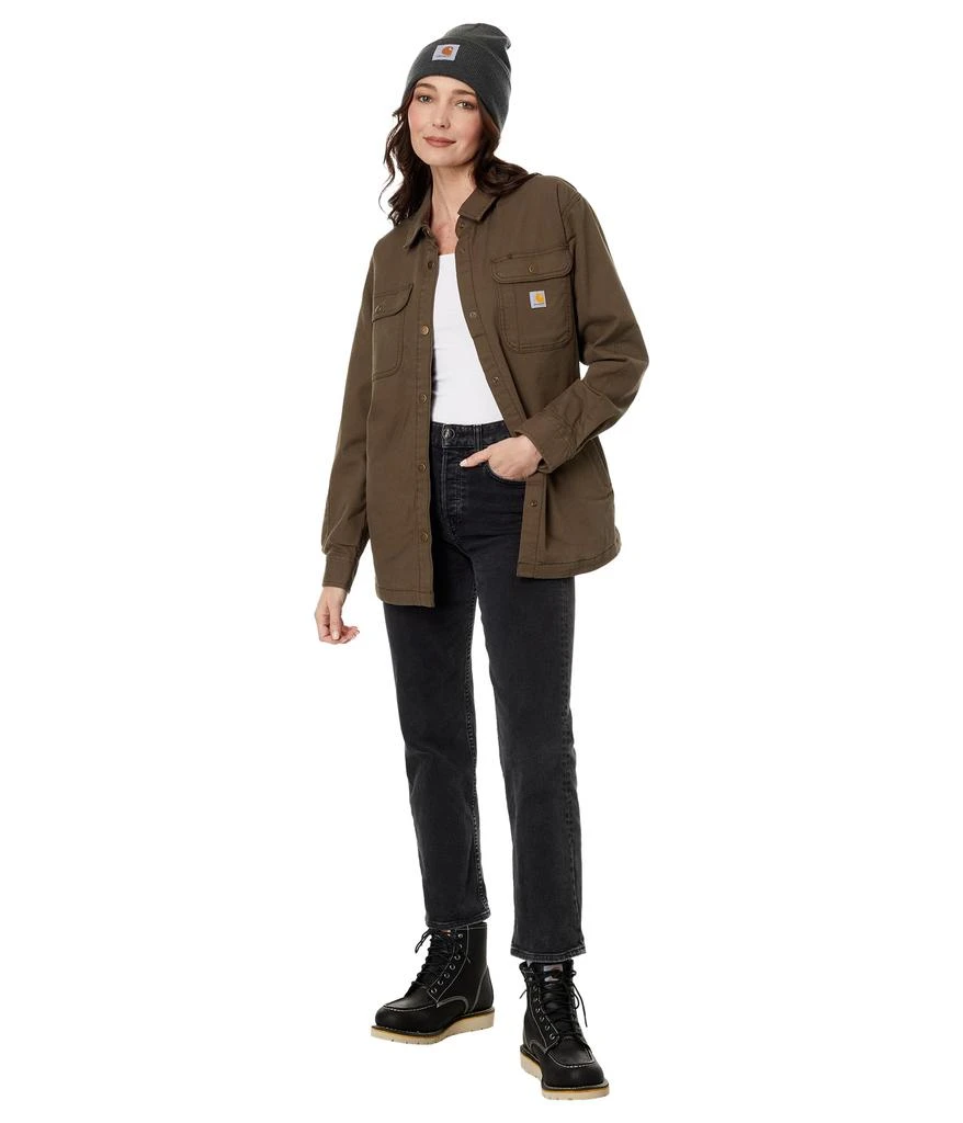 商品Carhartt|Rugged Flex® Loose Fit Canvas Fleece-Lined Shirt Jacket,价格¥392,第4张图片详细描述
