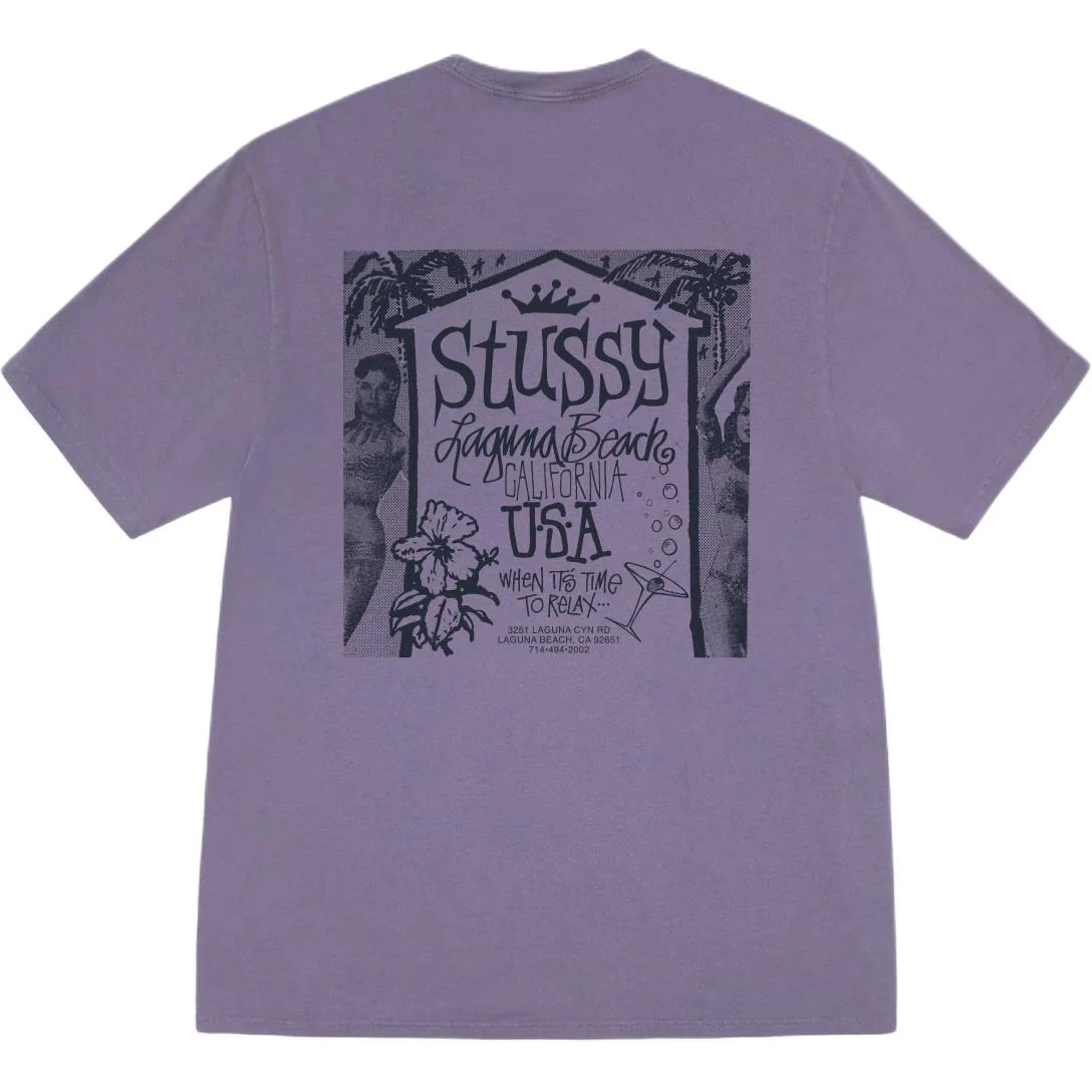 商品[国内直发] STUSSY|SS25 海边别墅印花图案圆领短袖美式复古T恤 男女同款,价格¥531,第1张图片