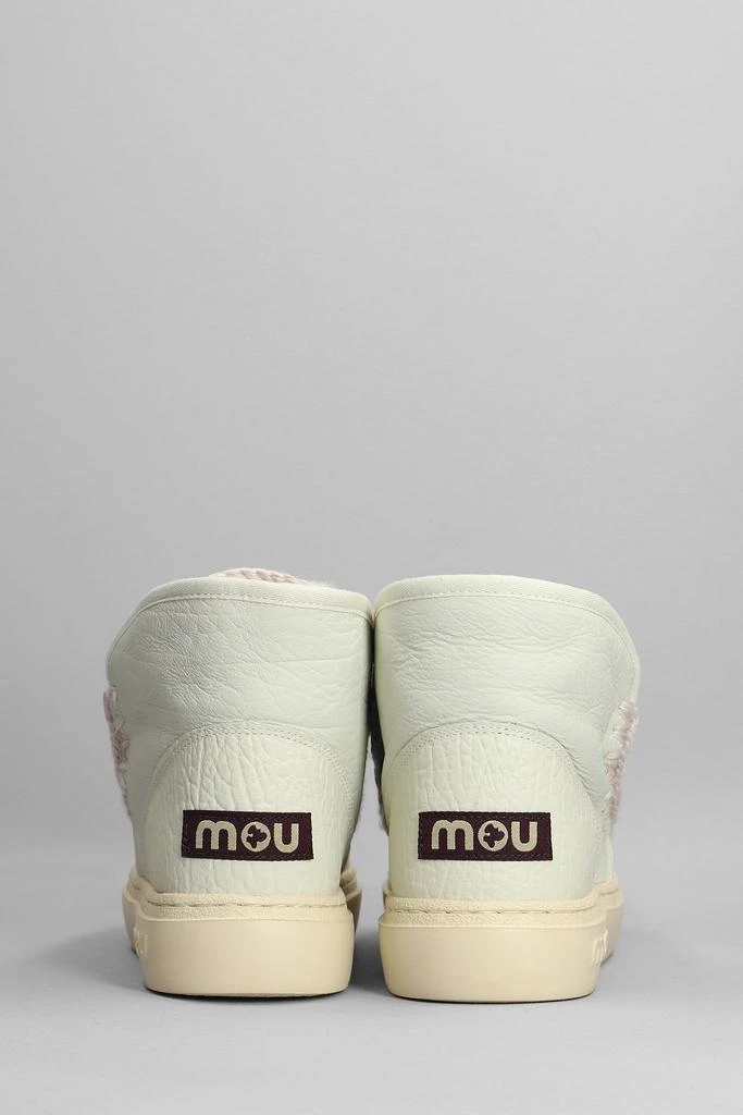 商品Mou|Mou Eskimo Sneaker Bold Low Heels Ankle Boots In White Leather,价格¥2284,第4张图片详细描述