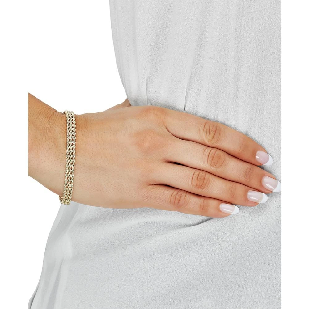 商品Macy's|Triple Row Rope Link Chain Bracelet in 10k Gold, Created for Macy's,价格¥6317,第2张图片详细描述
