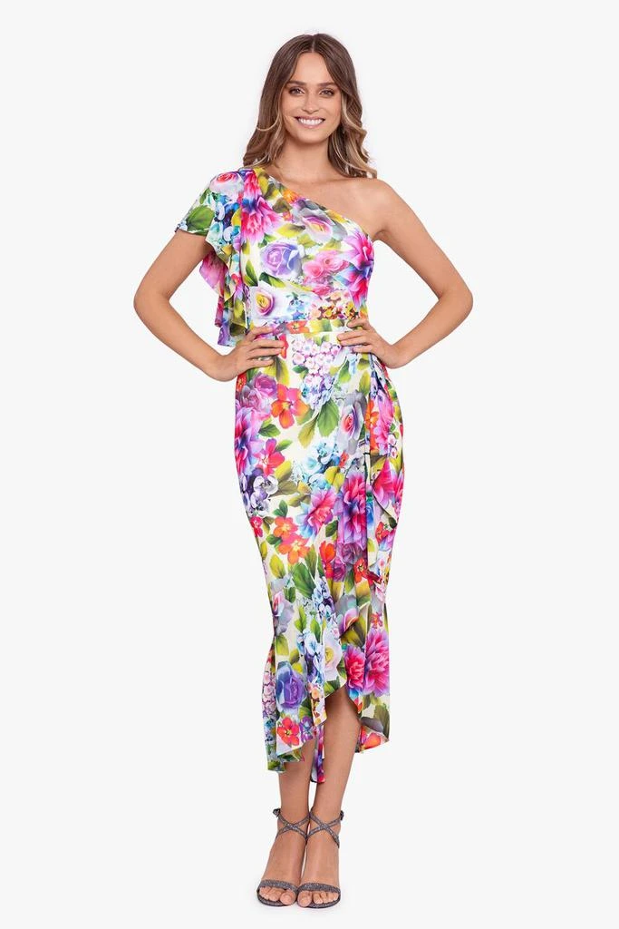 商品Betsy & Adam|Chiffon Print One Shoulder Midi Dress,价格¥949,第1张图片