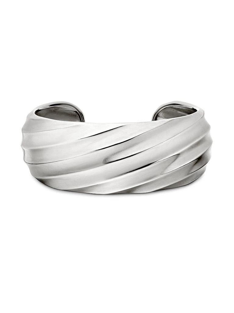 商品David Yurman|Cable Edge Cuff Bracelet in Sterling Silver, 24MM,价格¥9244,第5张图片详细描述