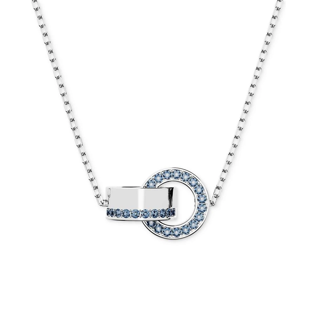 商品Swarovski|Rhodium-Plated Color Pavé Interlocking Loop 29-1/2" Adjustable Pendant Necklace,价格¥1469,第1张图片