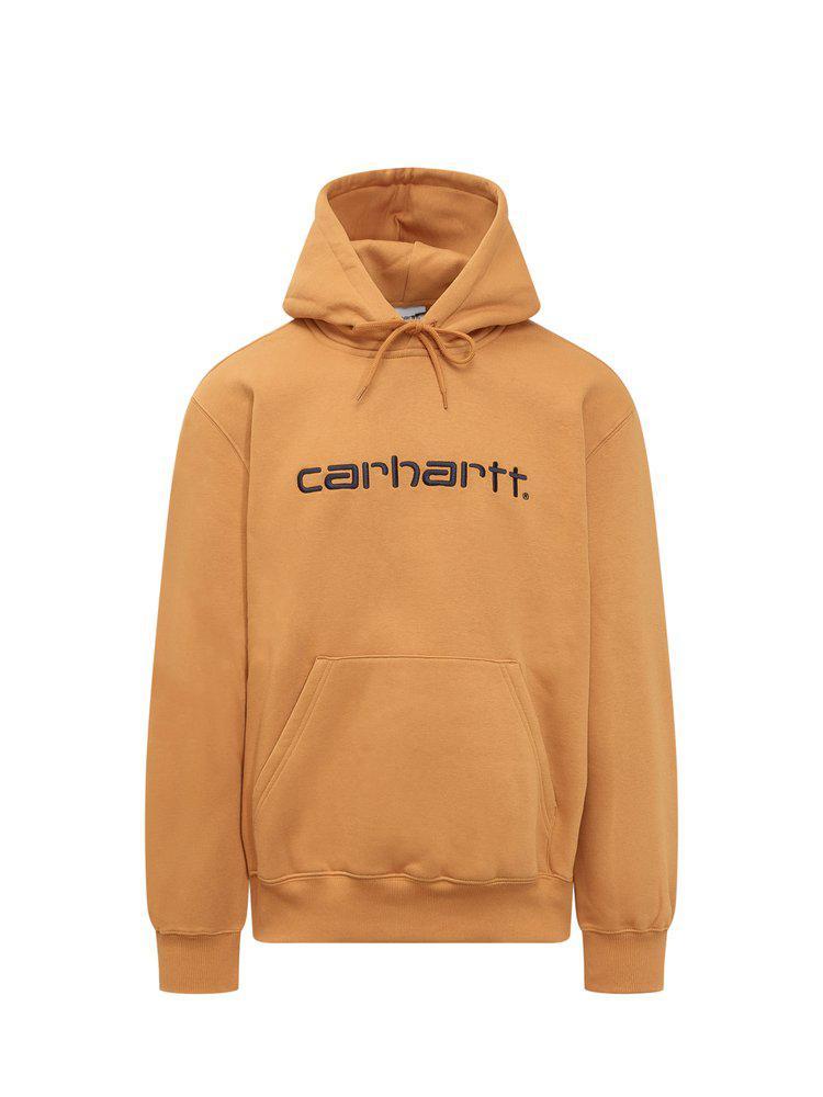 商品Carhartt|Carhartt WIP Logo Embroidered Long-Sleeved Hoodie,价格¥472,第1张图片