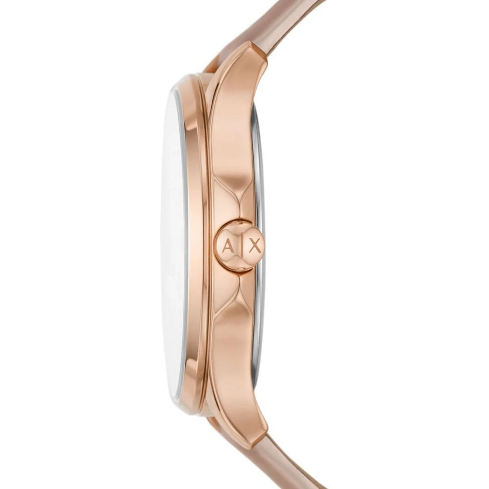 商品Armani Exchange|Women's Three-Hand Rose Gold-Tone Polyurethane Strap Watch, 36mm,价格¥1271,第2张图片详细描述