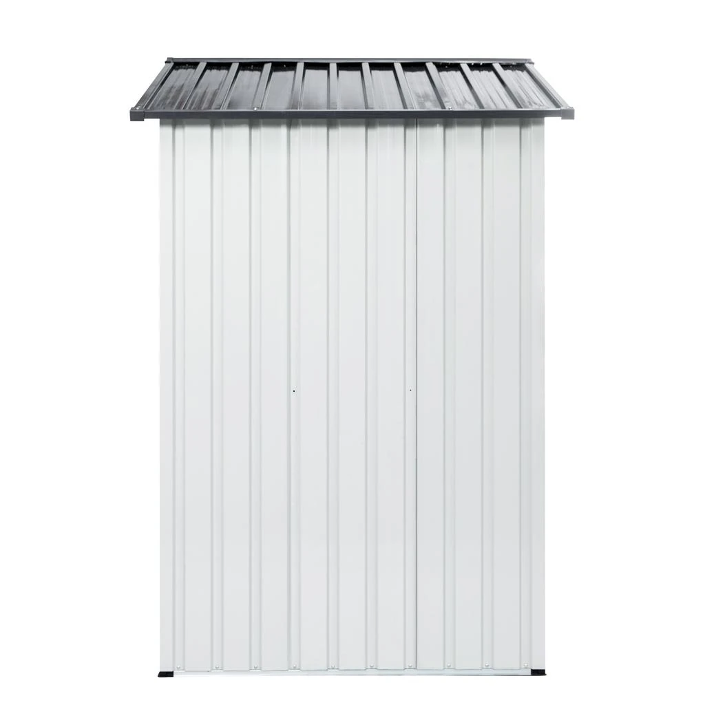 商品Streamdale Furniture|Streamdale XWT014 Garden Metal Storage Shed Gray White 6x4x6ft outdoor storing tools Rainproof Hinge door version,价格¥3465,第3张图片详细描述