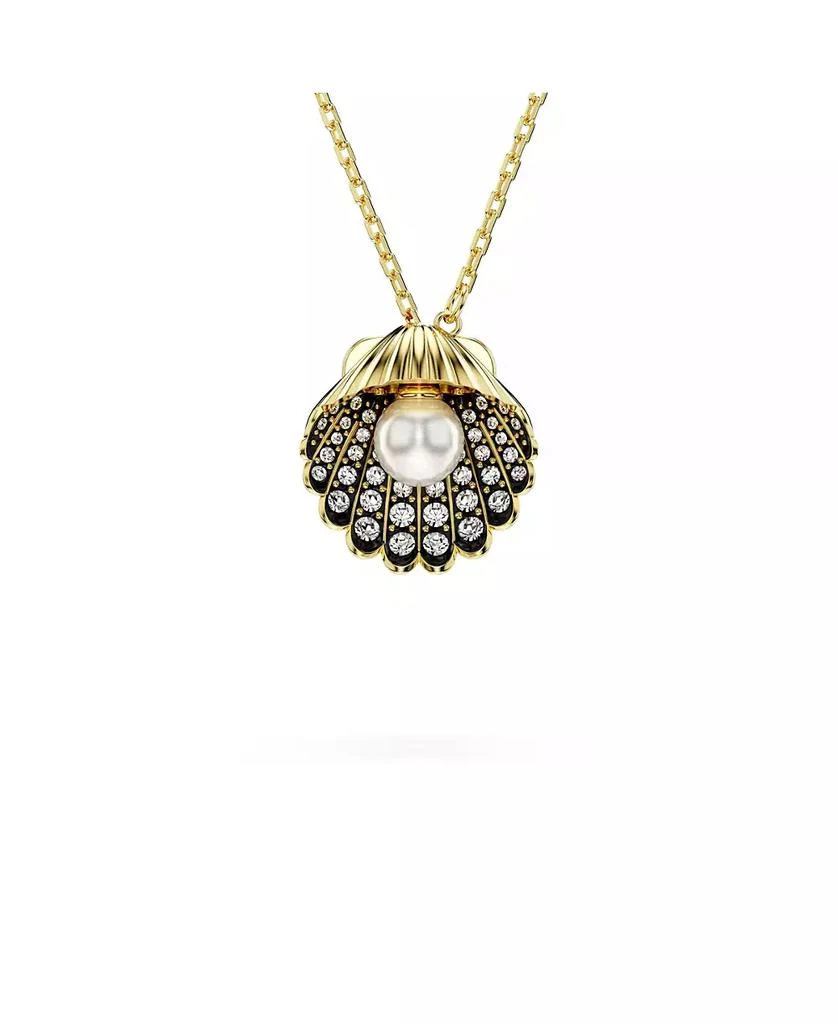 商品Swarovski|Crystal Swarovski Imitation Pearl, Shell, White, Gold-Tone Idyllia Y Pendant Necklace,价格¥1428,第3张图片详细描述