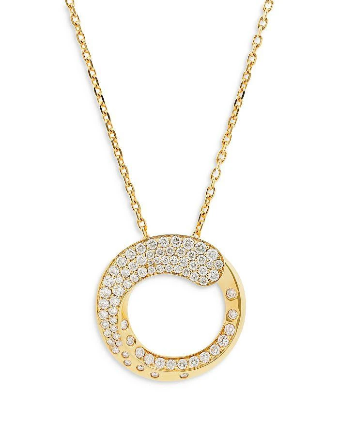 商品Crivelli|18K Yellow Gold Like Diamond Pavé Circle Pendant Necklace, 14-16" - Exclusive, Italy Campaign,价格¥49914,第1张图片详细描述