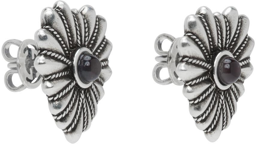 商品Gucci|Silver Interlocking GG Earrings,价格¥4050,第4张图片详细描述