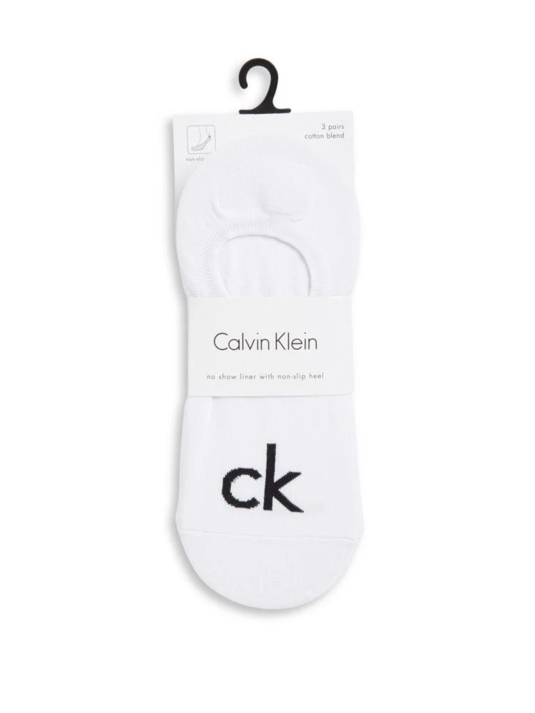商品Calvin Klein|3-Pair Logo No-Show Liner Socks,价格¥121,第2张图片详细描述