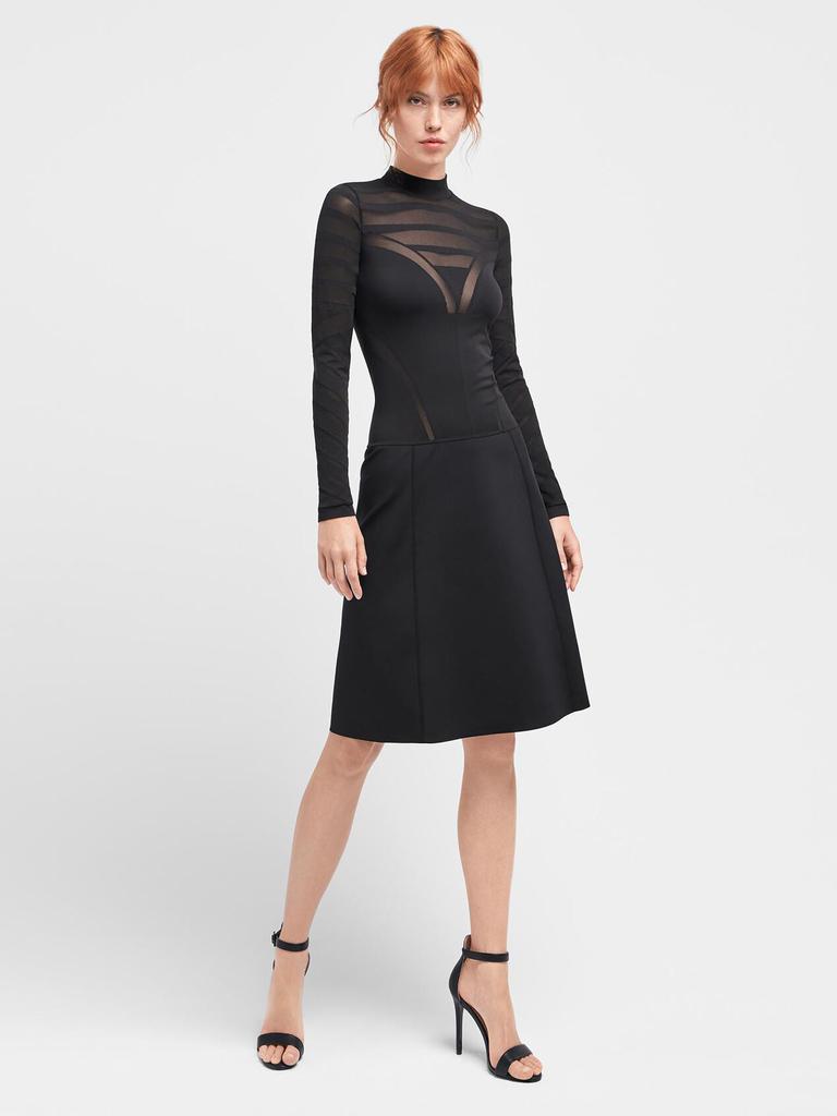 Wolford Ladies Black / Black Logan Long Sleeve Dress, Size Small商品第1张图片规格展示