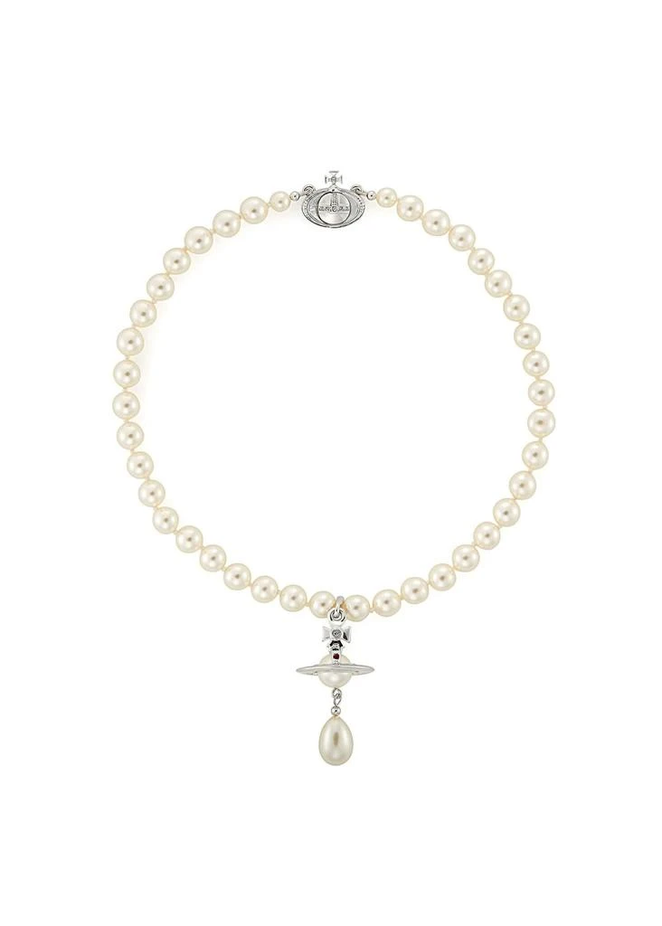 商品Vivienne Westwood|Vivienne Westwood one row pearl drop choker platinum,价格¥1763,第1张图片