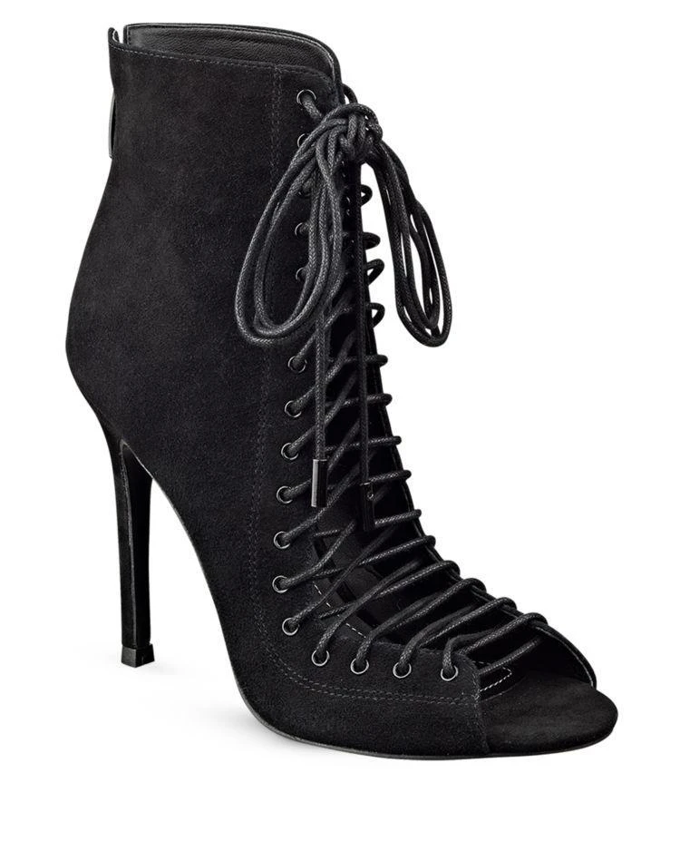 商品KENDALL and KYLIE|KENDALL and KYLIE Ginny Lace Up Open Toe Booties ,价格¥1067,第1张图片