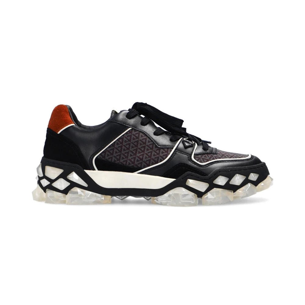 商品Jimmy Choo|JIMMY CHOO 黑色女士运动鞋 DIAMOND-X-TRAINERF-FHF-X-BLACK-MIX,价格¥2328,第1张图片
