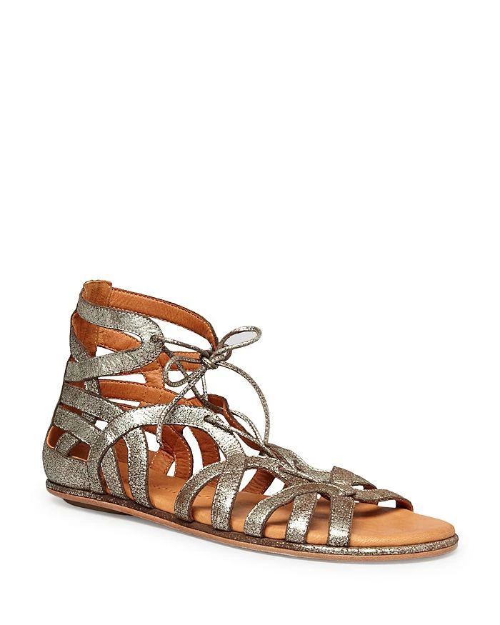 商品Gentle Souls|Women's Break My Heart Metallic Lace Up Sandals,价格¥1265,第1张图片